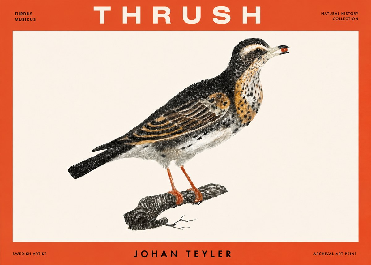 Johan Teyler Thrush No2 - Affiche