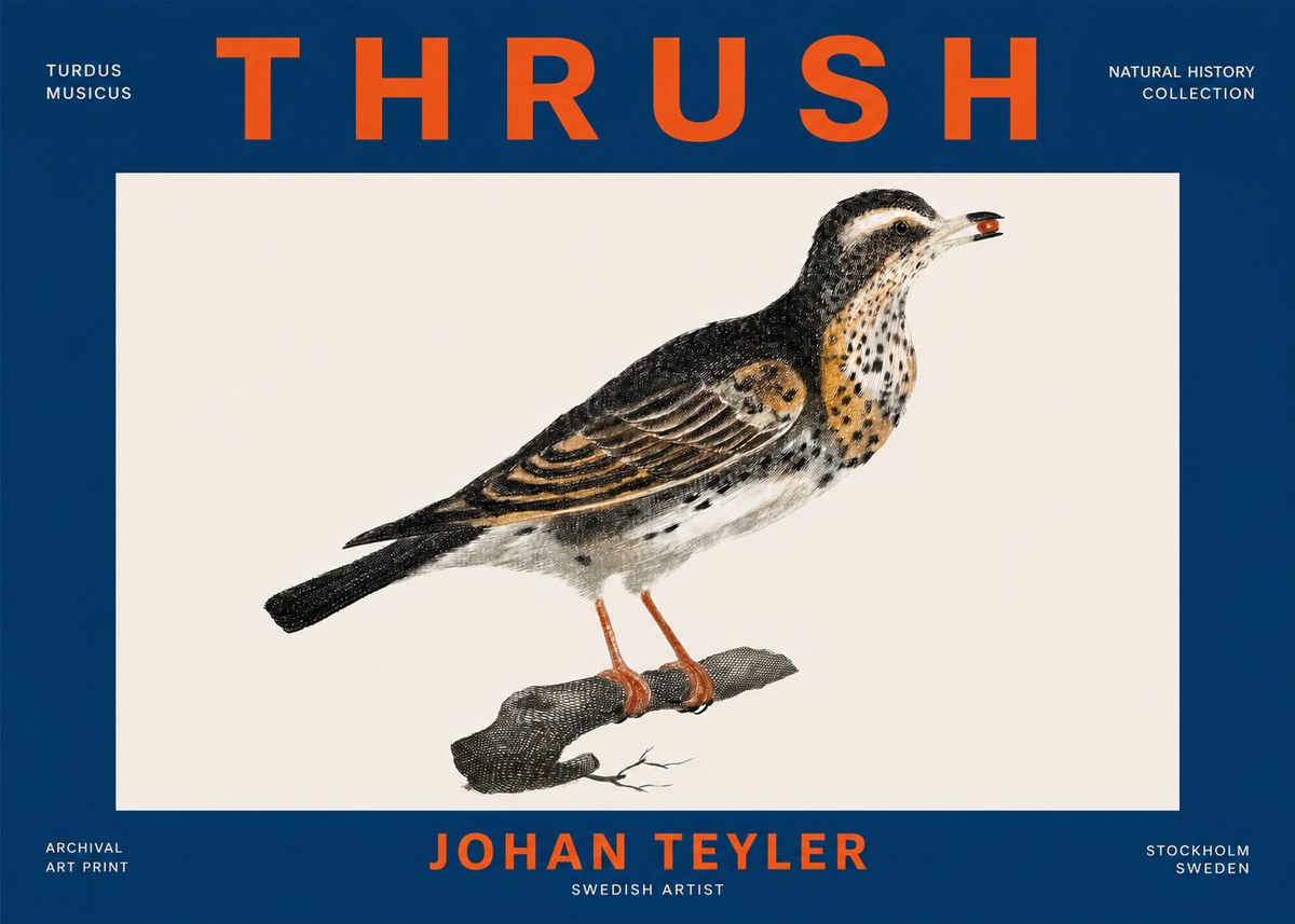 Johan Teyler Thrush No4 - Affiche