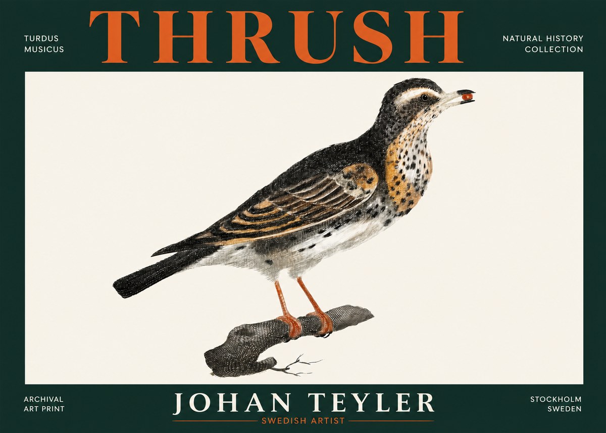 Johan Teyler Thrush No5 - Affiche