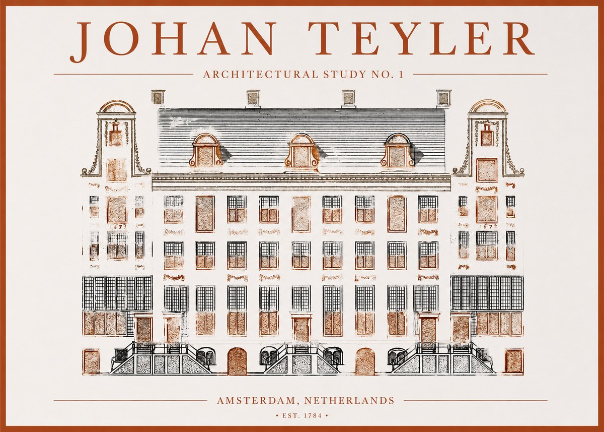 Johan Teyler Architectural Study No. 1 I No1 - Affiche