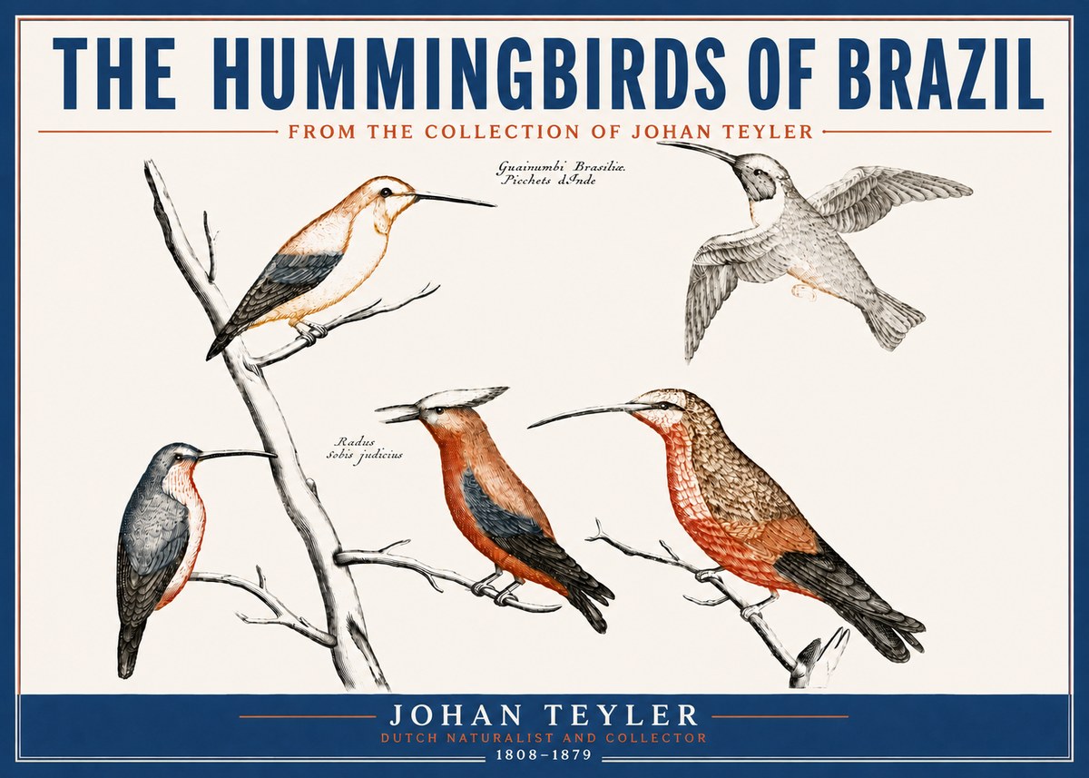 Johan Teyler The Hummingbirds of Brazil from the Collection of Johan Teyler No4 - Affiche