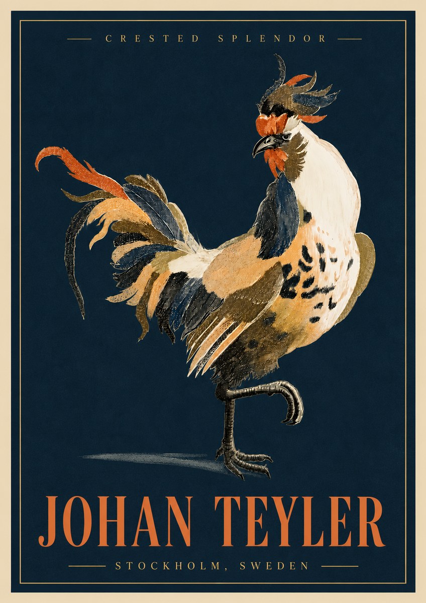 Johan Teyler Crested Splendor No5 - Affiche