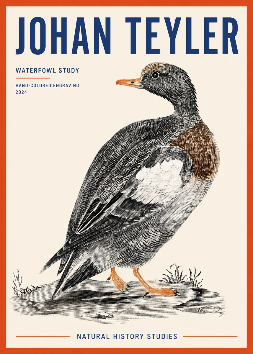 Johan Teyler Waterfowl Study No2 - Affiche