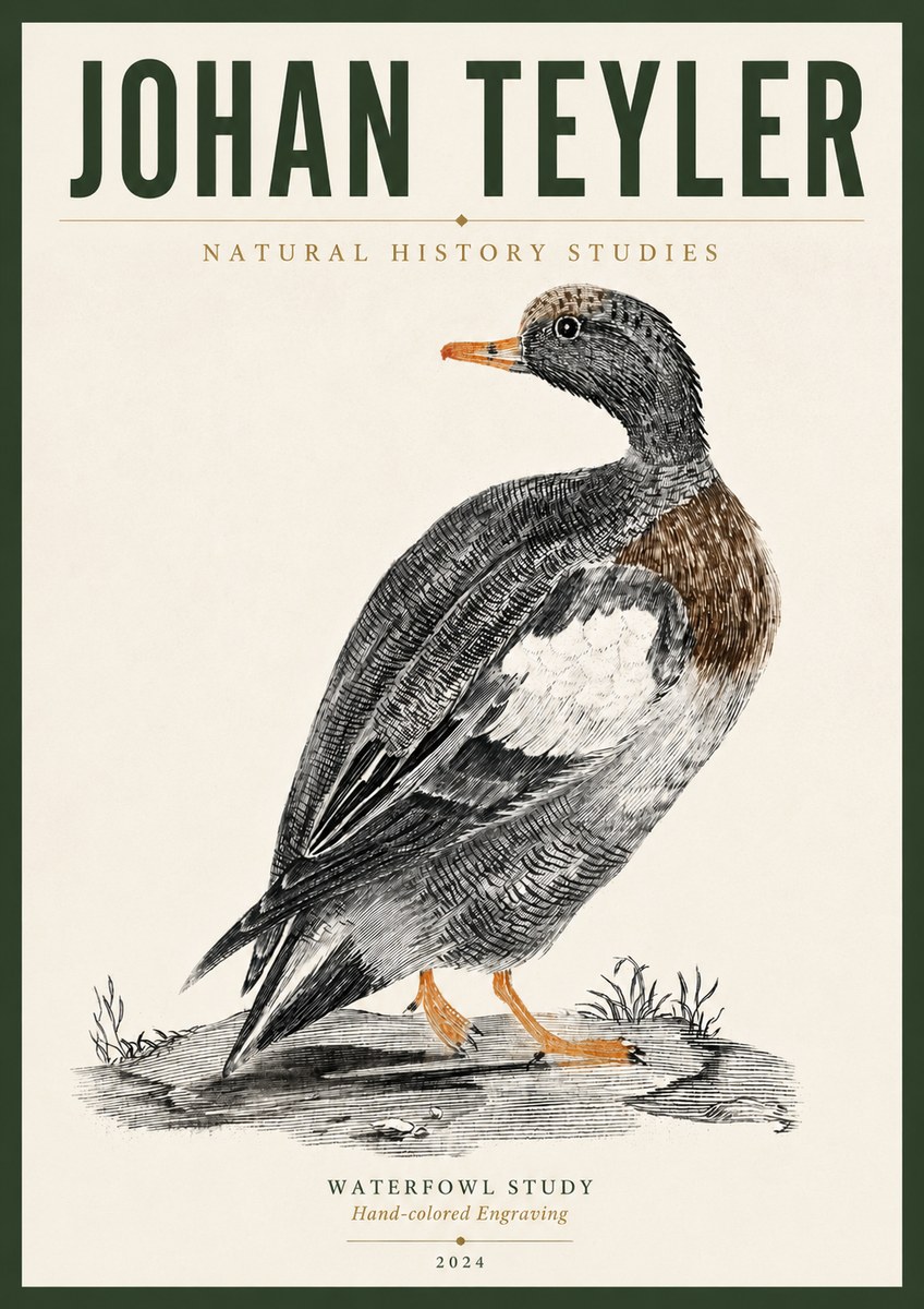 Johan Teyler Waterfowl Study No5 - Affiche