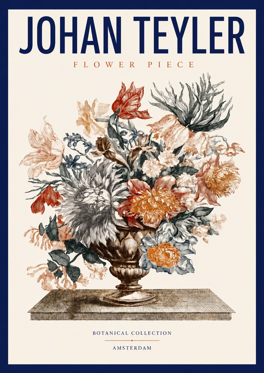 Johan Teyler Flower Piece No3 - Affiche