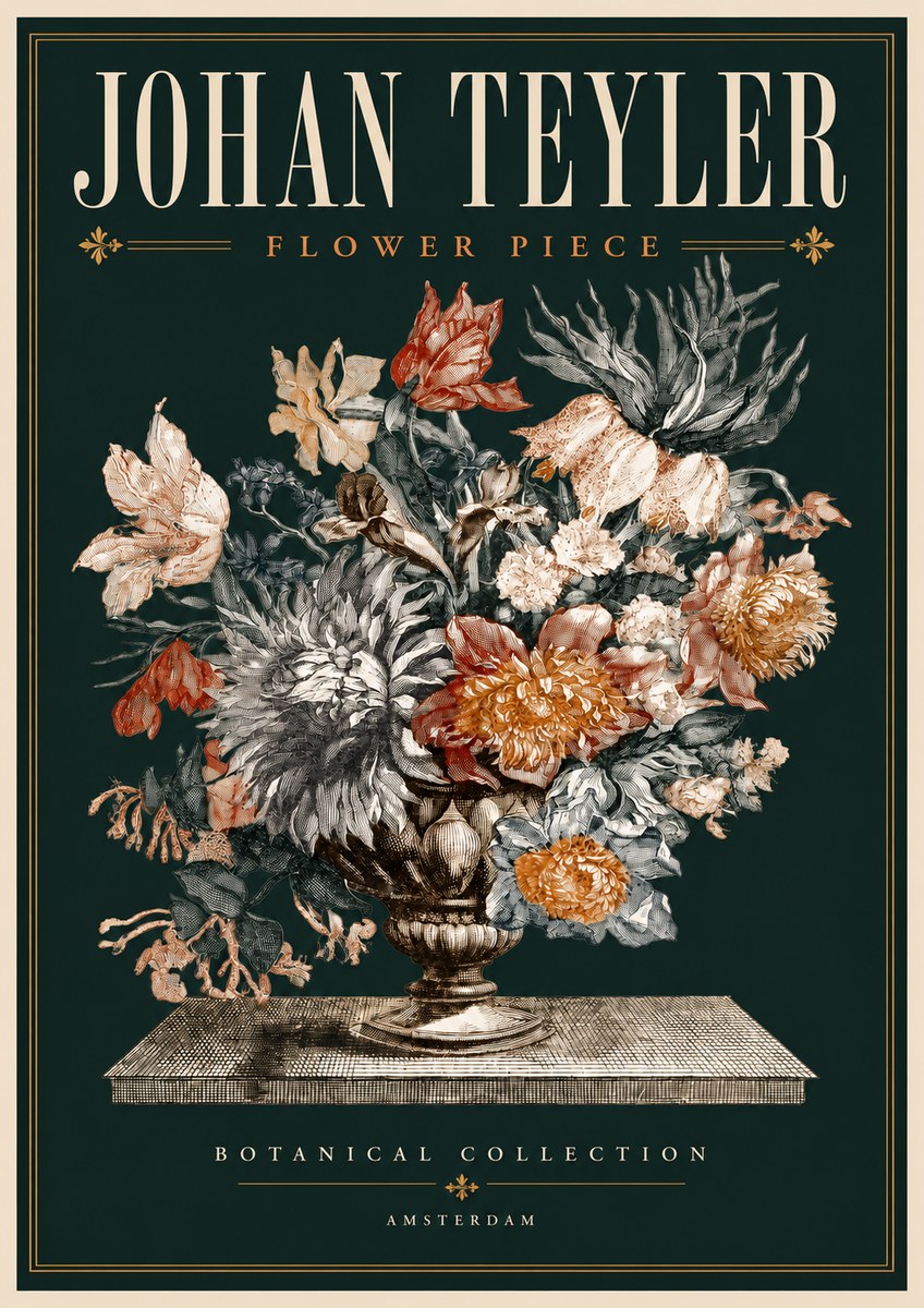 Johan Teyler Flower Piece No4 - Affiche
