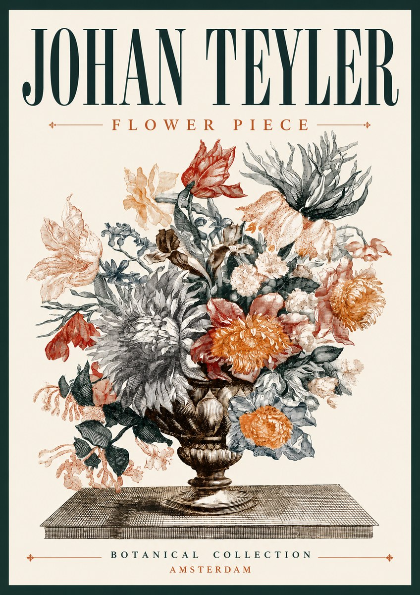 Johan Teyler Flower Piece No6 - Affiche
