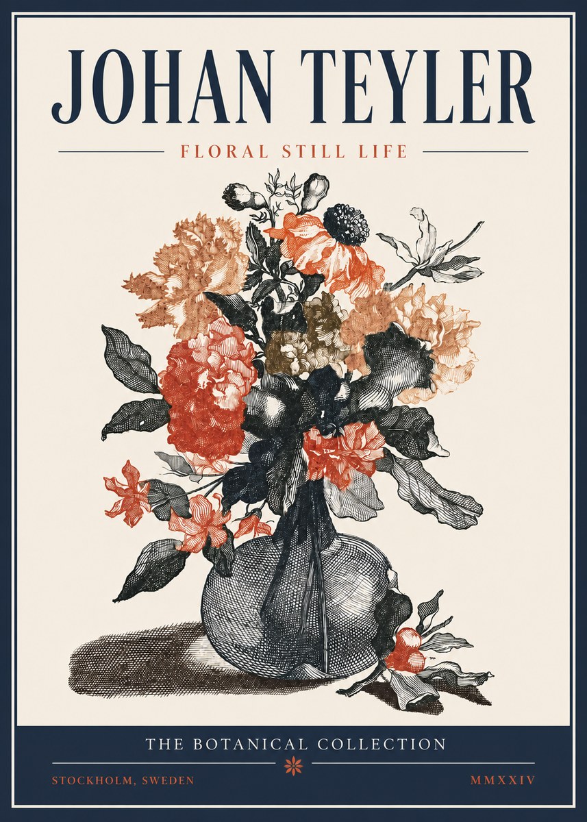 Johan Teyler Floral Still Life II No5 - Affiche