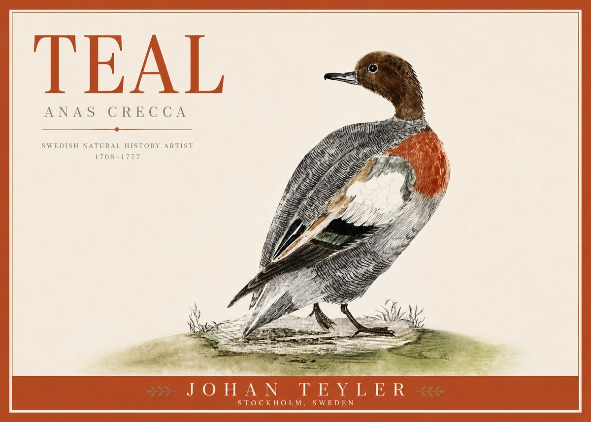 Johan Teyler Teal No3 - Affiche