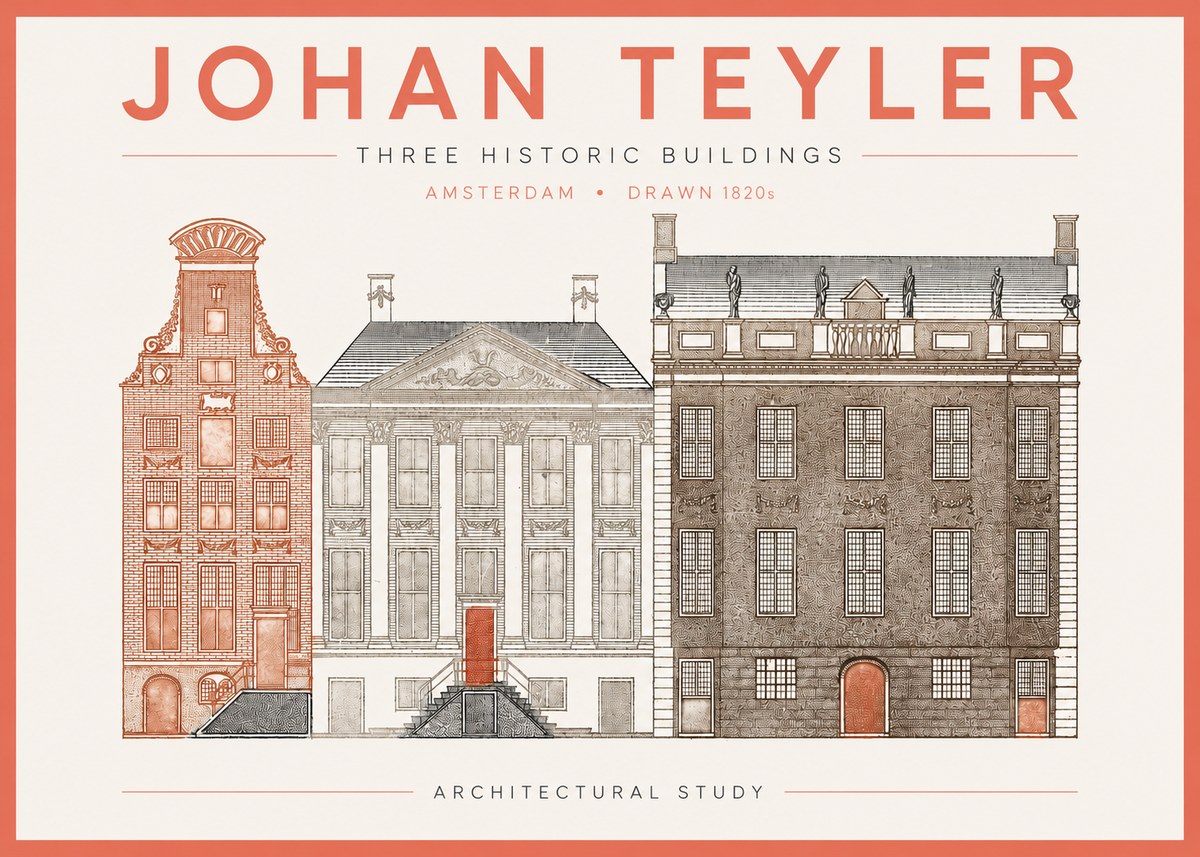 Johan Teyler Three Historic Buildings No2 - Affiche