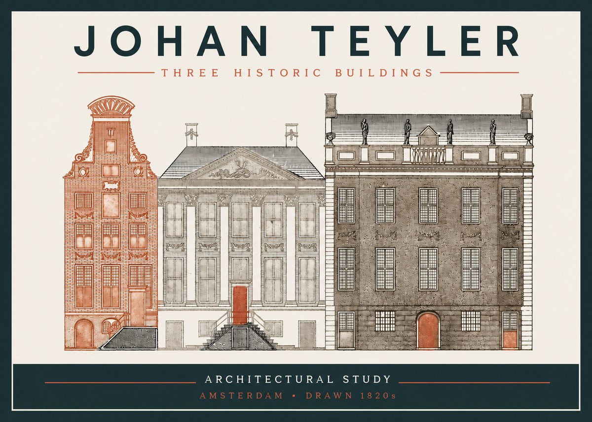 Johan Teyler Three Historic Buildings No3 - Affiche
