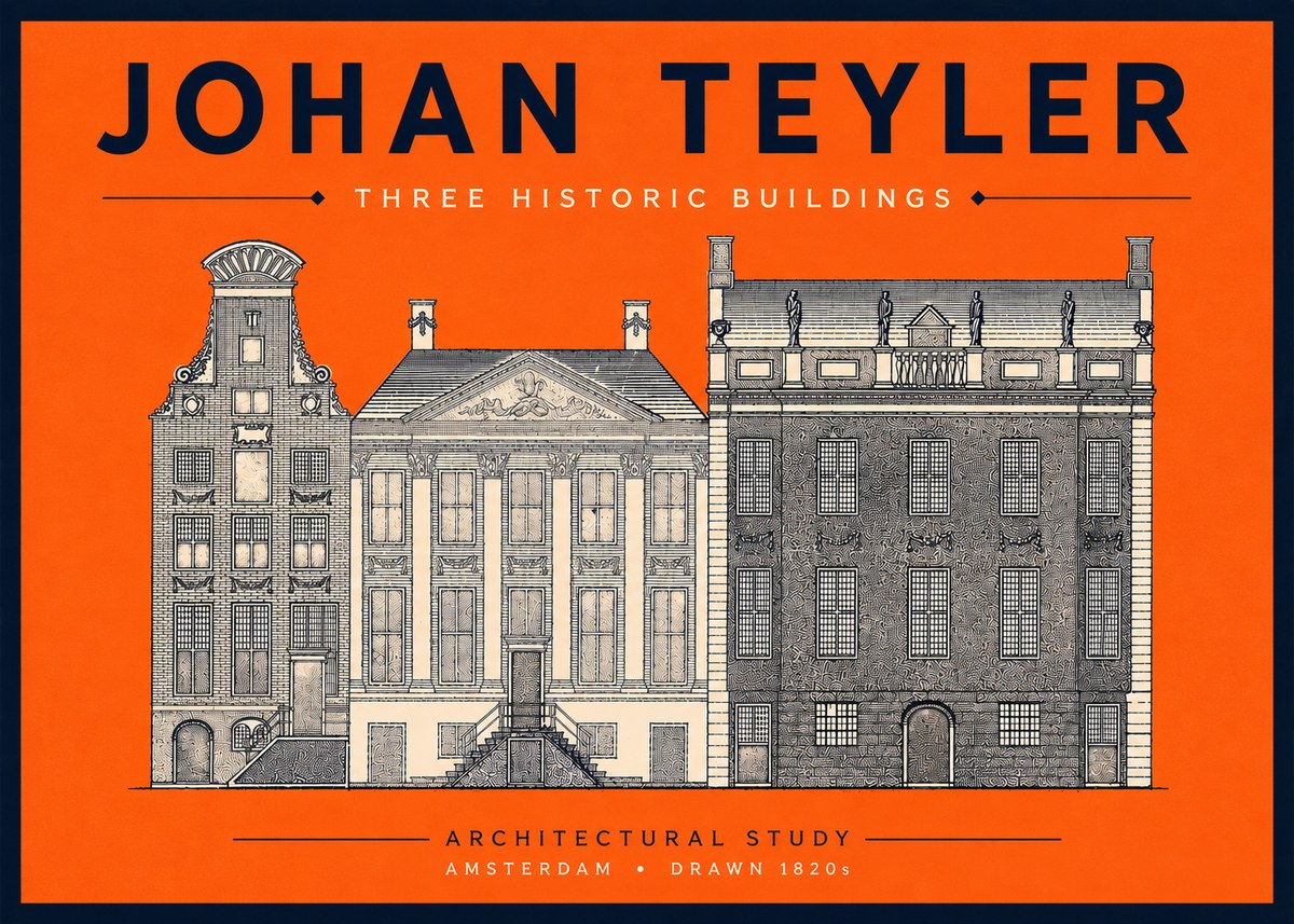 Johan Teyler Three Historic Buildings No5 - Affiche