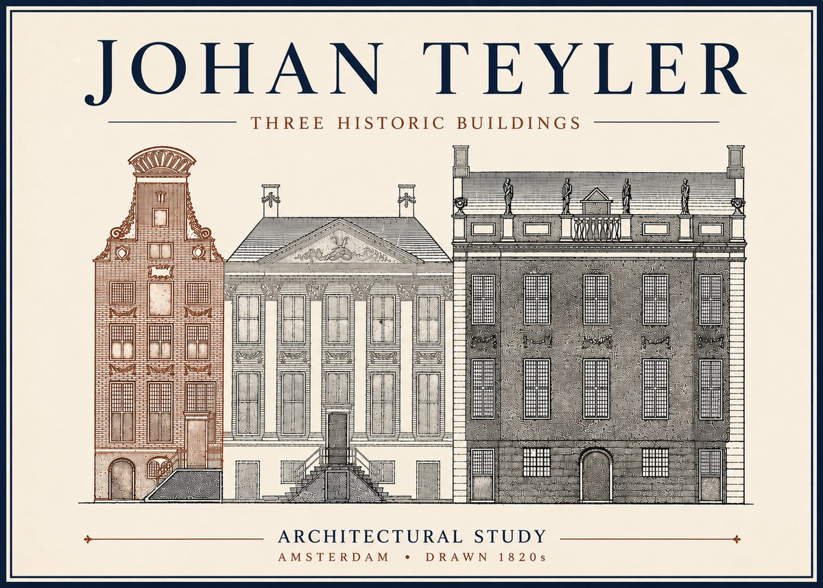 Johan Teyler Three Historic Buildings No6 - Affiche