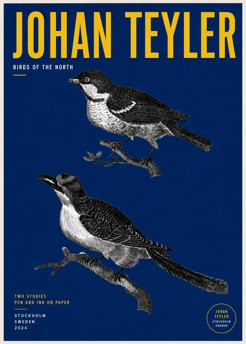 Johan Teyler Two Studies No5 - Affiche