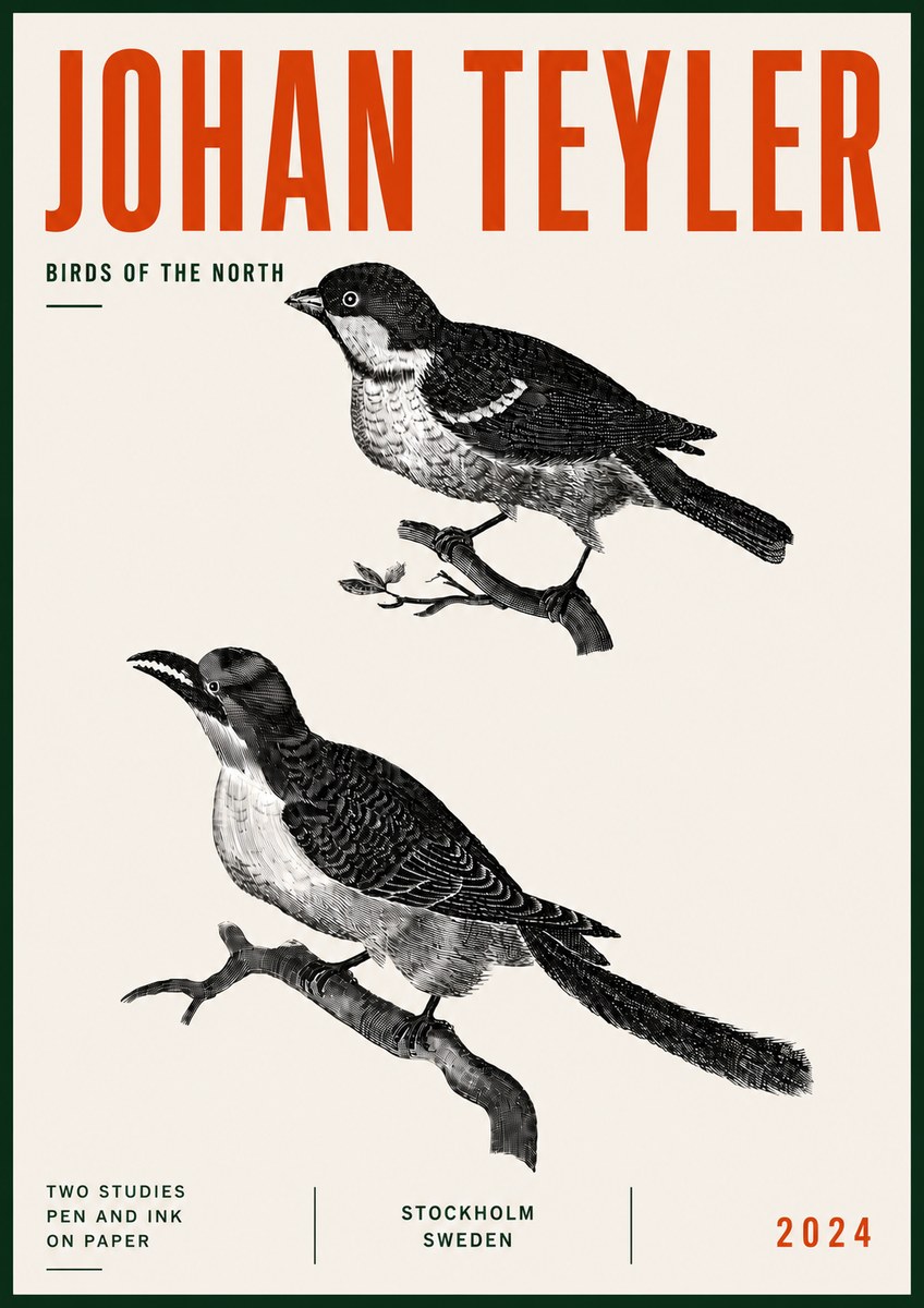 Johan Teyler Two Studies No6 - Affiche