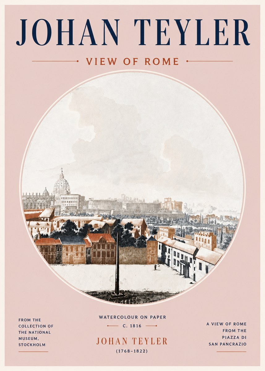 Johan Teyler View of Rome No5 - Affiche