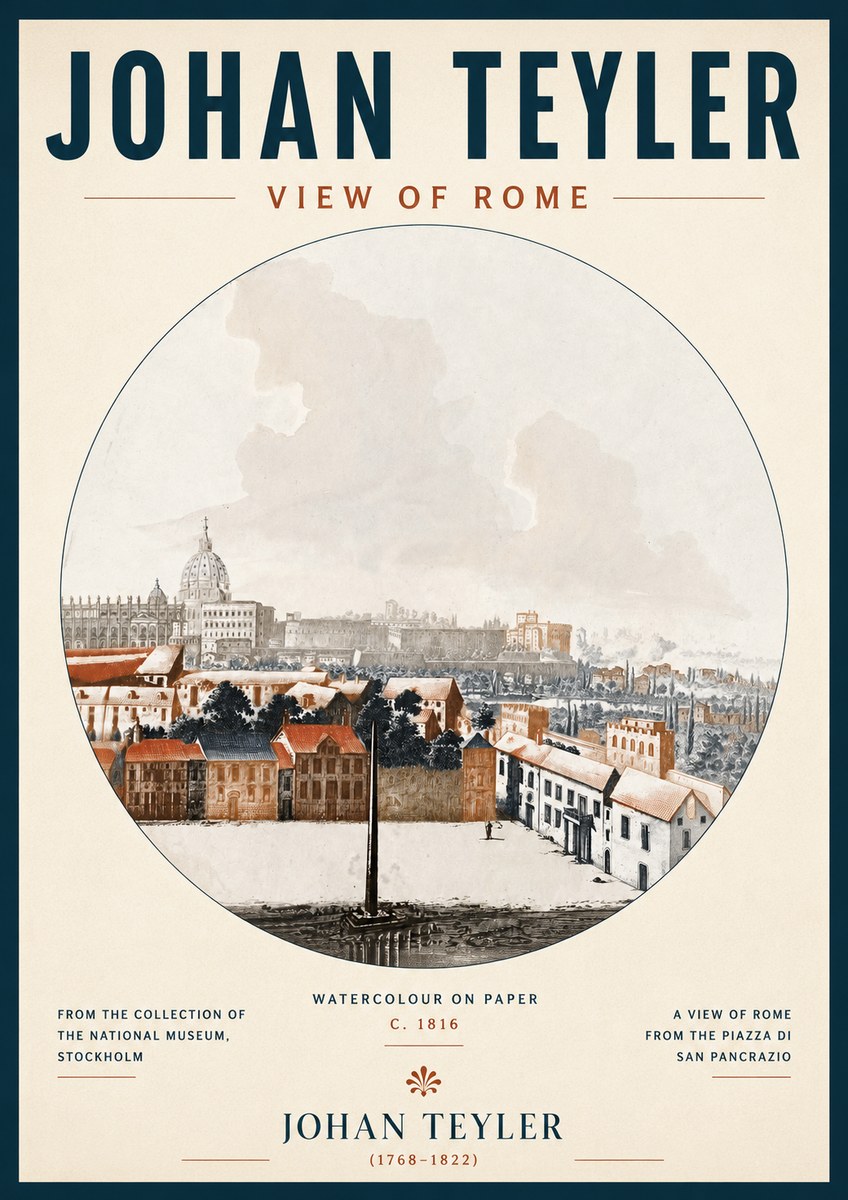 Johan Teyler View of Rome No6 - Affiche