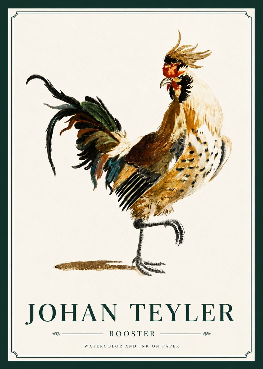 Johan Teyler Rooster No3 - Affiche