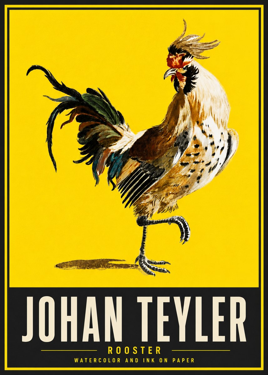 Johan Teyler Rooster No5 - Affiche