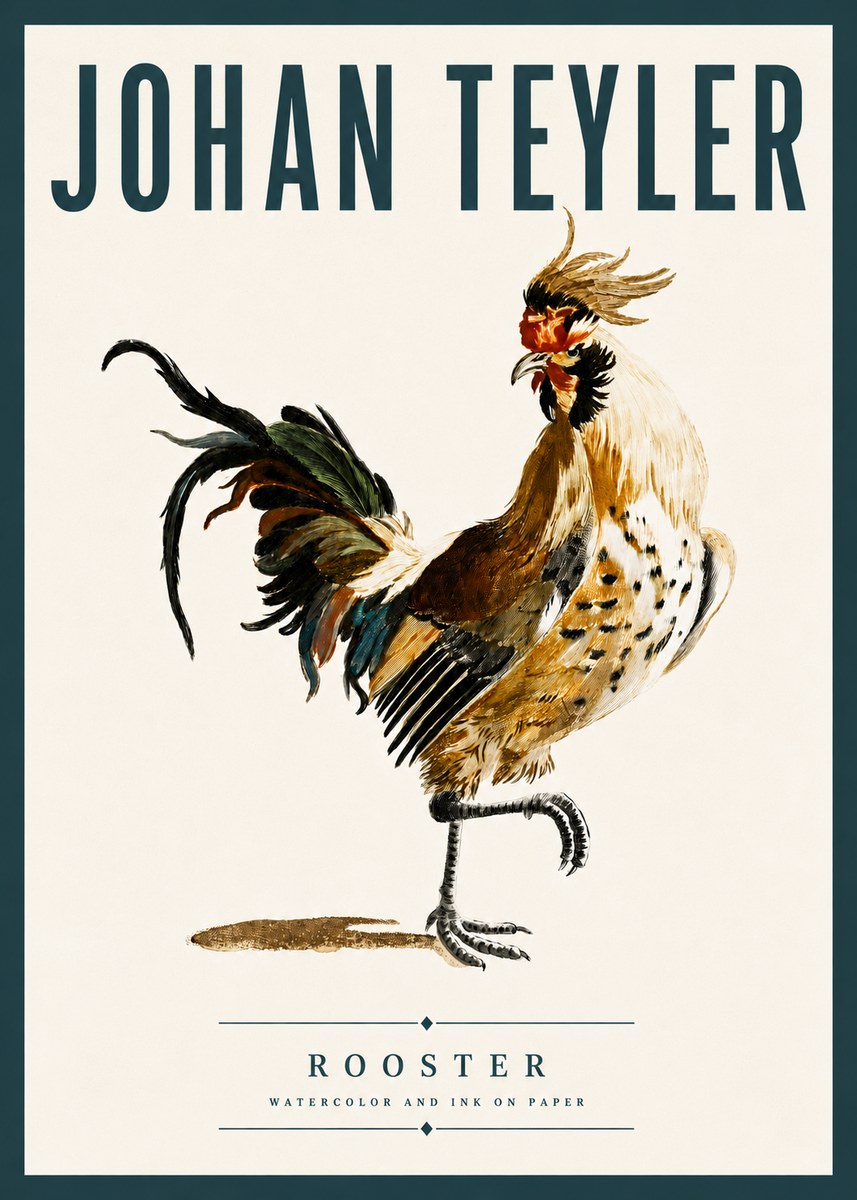 Johan Teyler Rooster No6 - Affiche