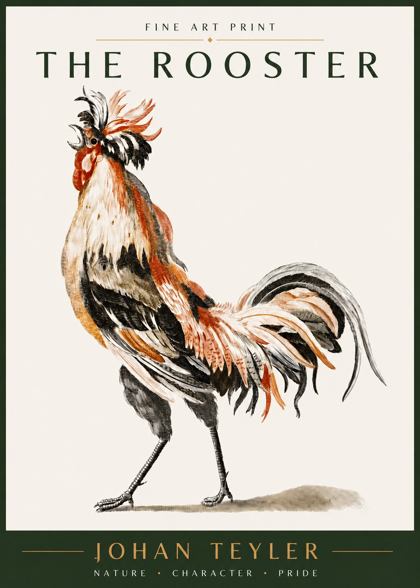 Johan Teyler The Rooster No3 - Affiche