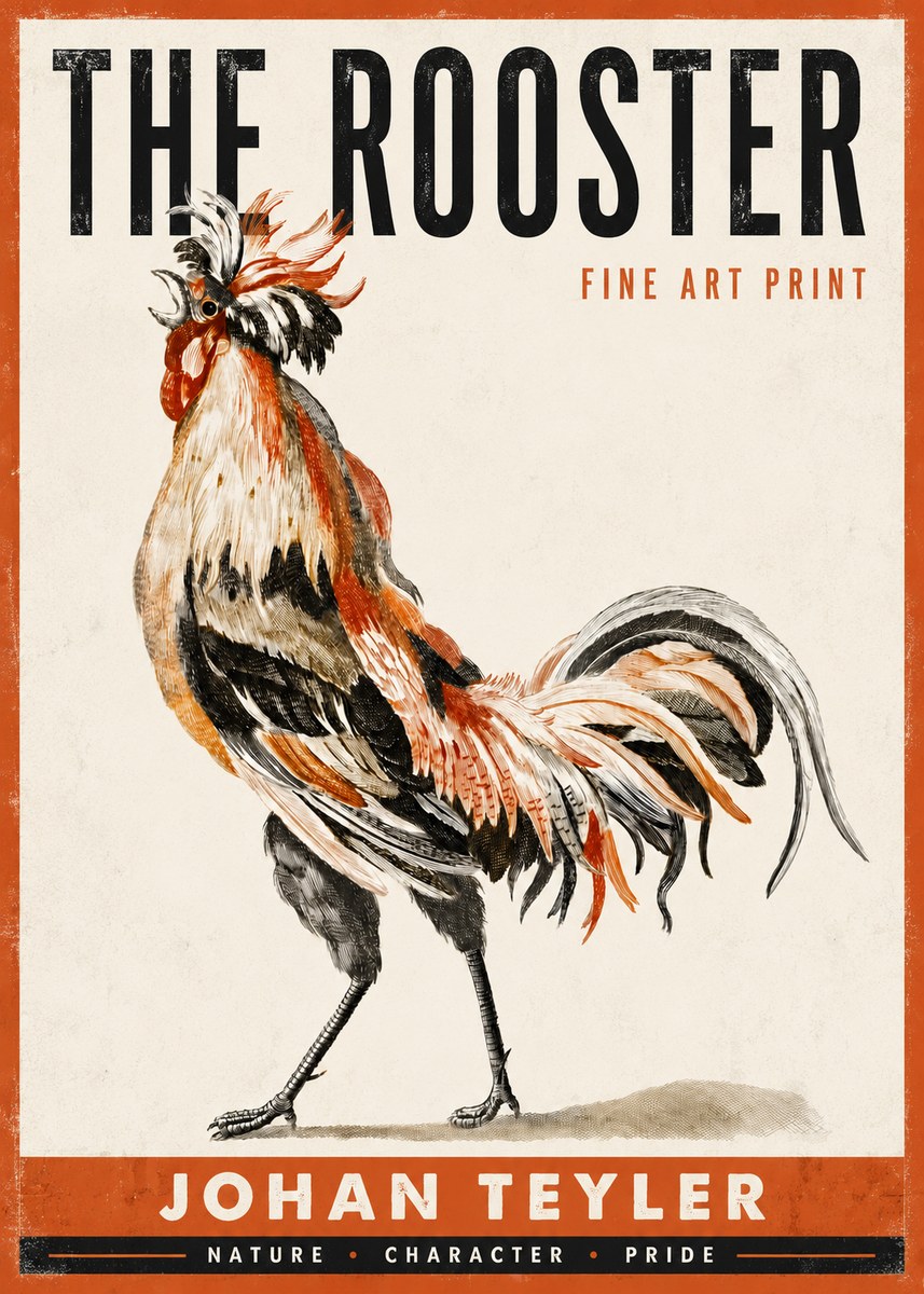 Johan Teyler The Rooster No4 - Affiche