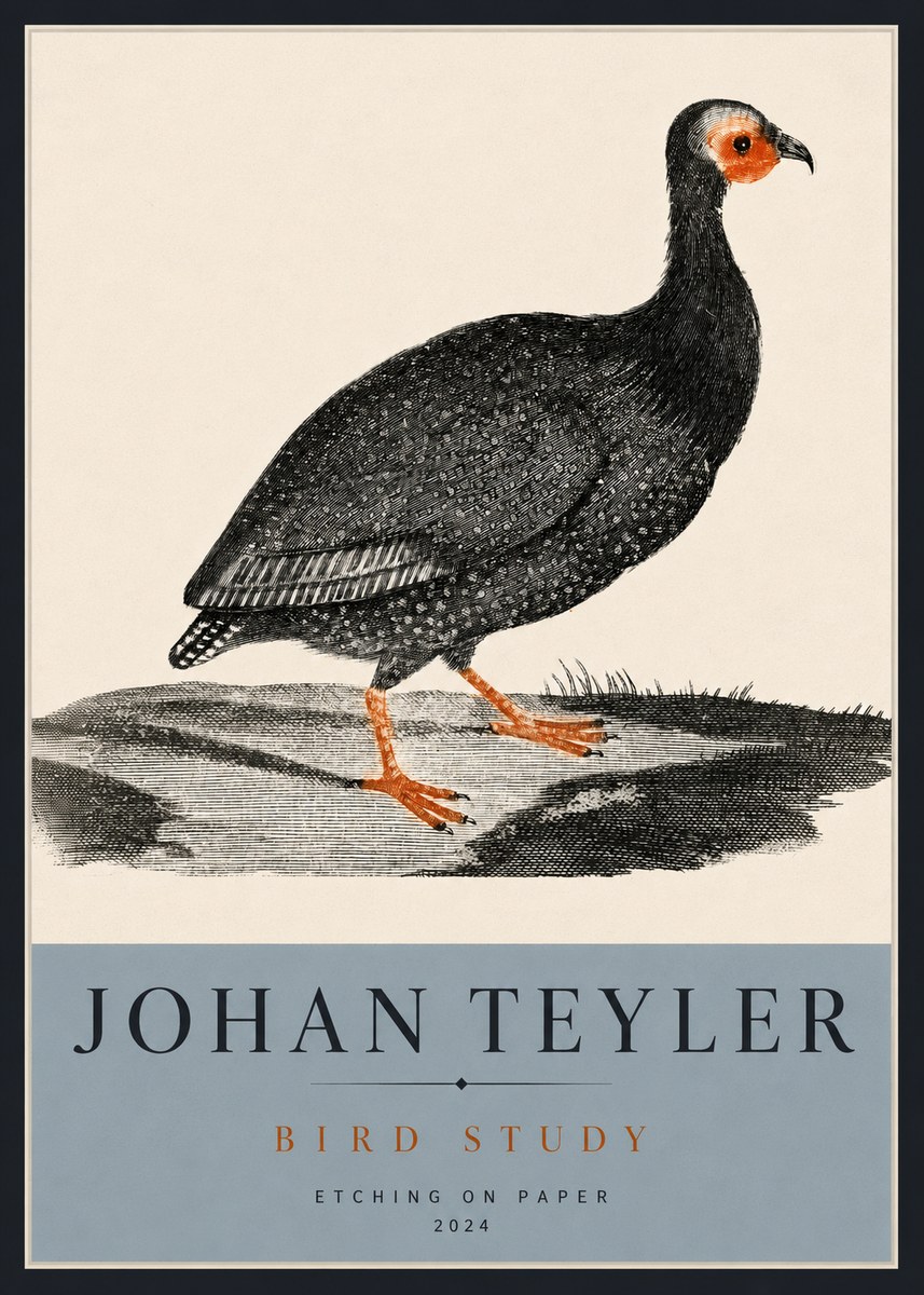 Johan Teyler Bird Study III No4 - Affiche