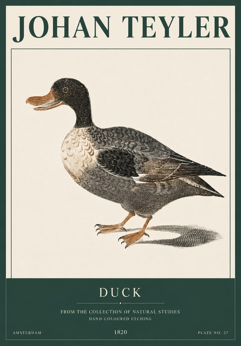 Johan Teyler Duck I No3 - Affiche