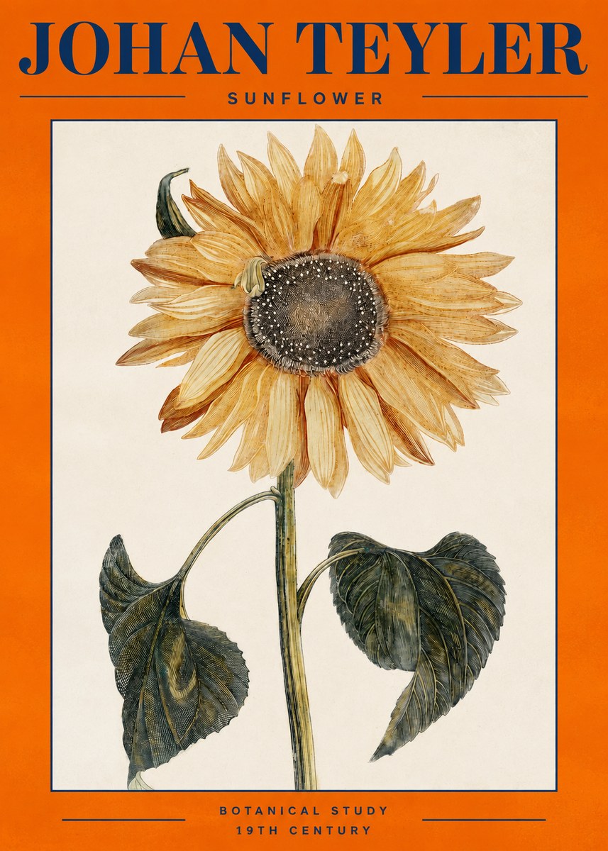 Johan Teyler Sunflower No2 - Affiche