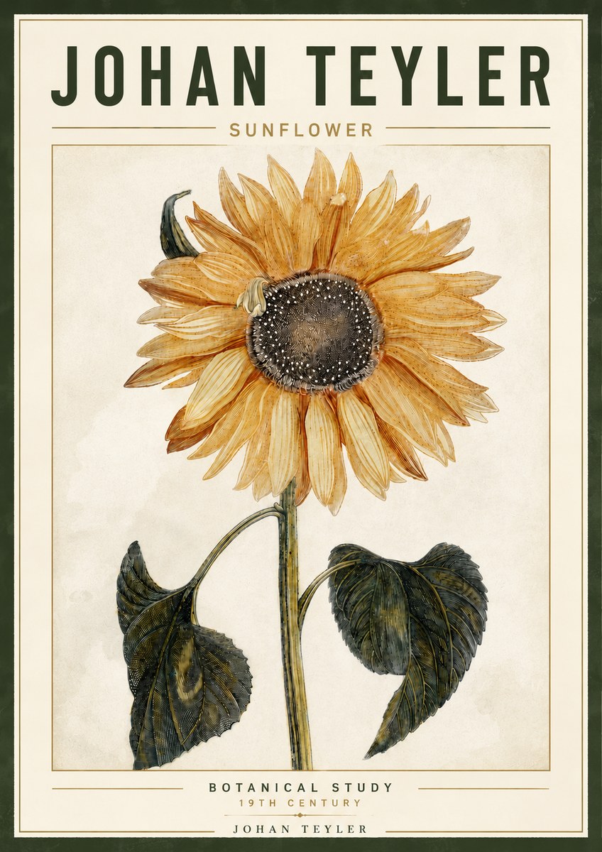 Johan Teyler Sunflower No6 - Affiche