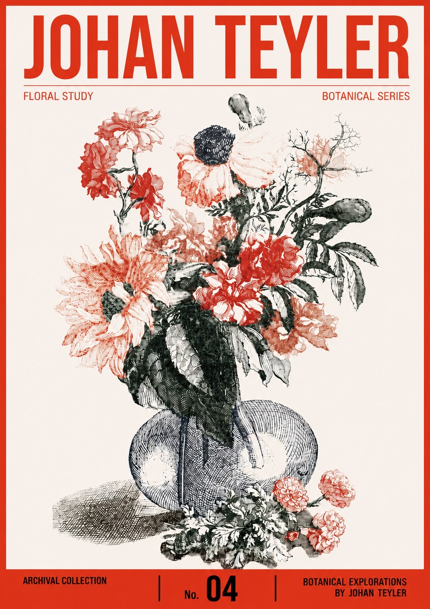 Johan Teyler Floral Study No4 - Affiche