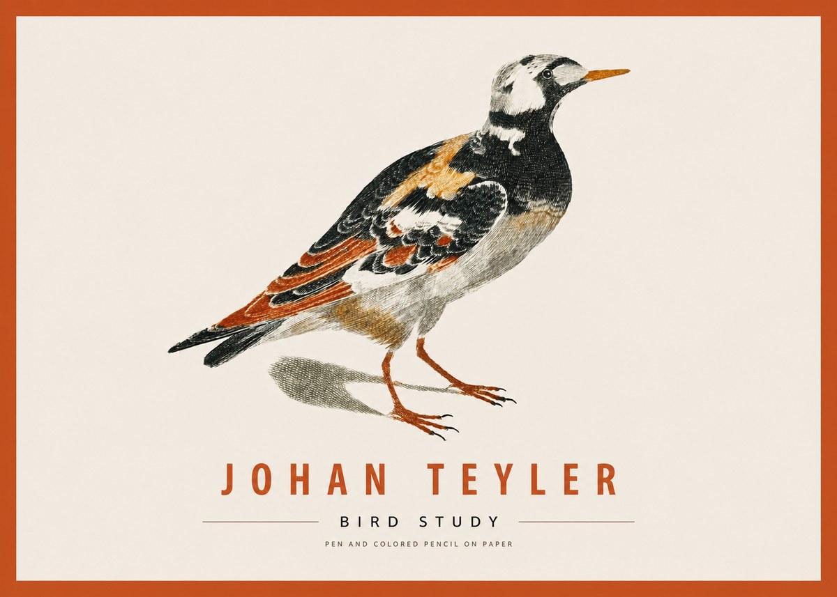 Johan Teyler Bird Study IV No2 - Affiche
