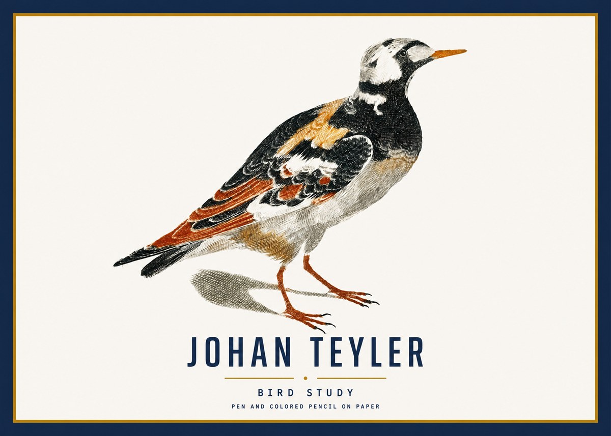 Johan Teyler Bird Study IV No3 - Affiche
