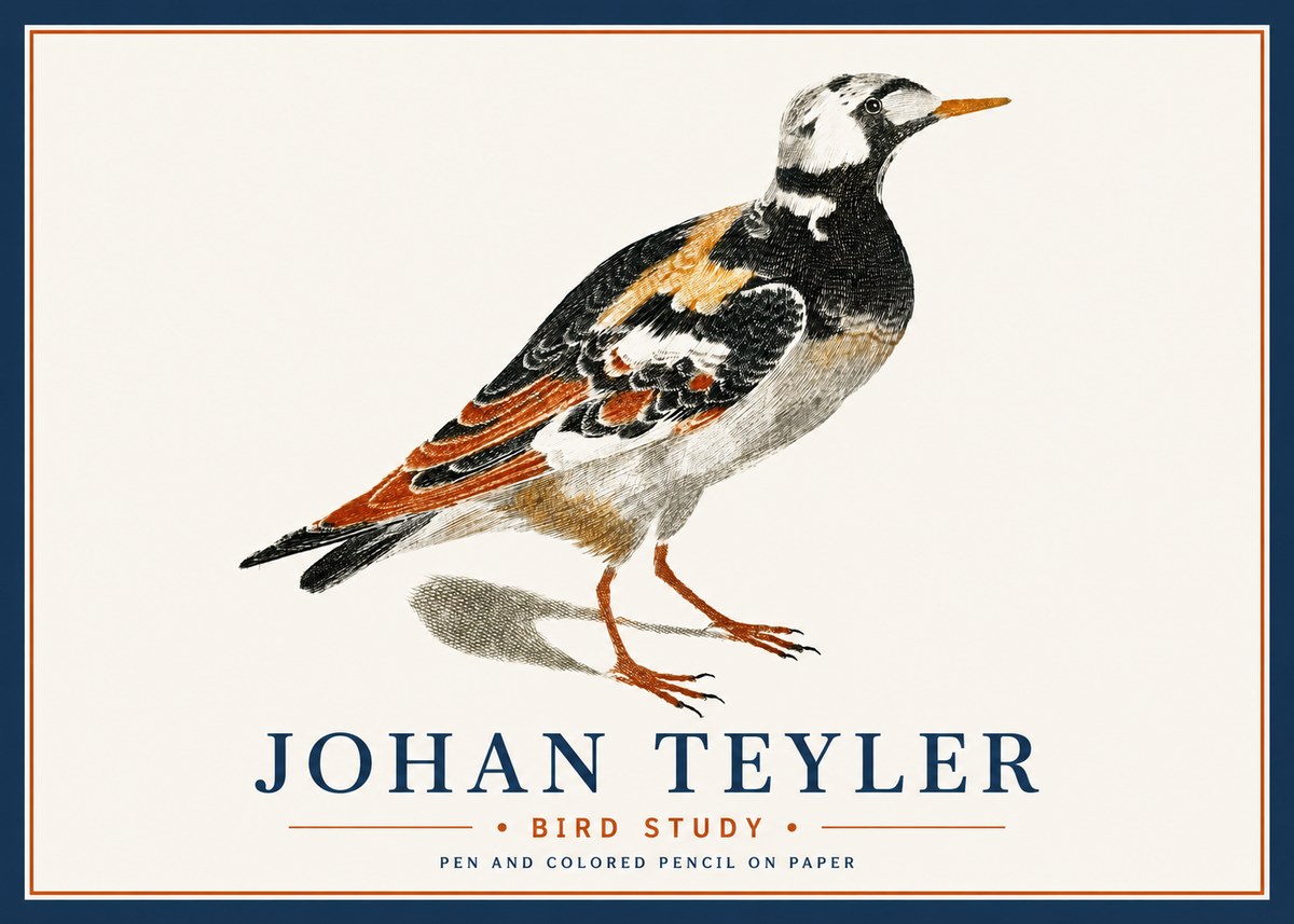 Johan Teyler Bird Study IV No6 - Affiche