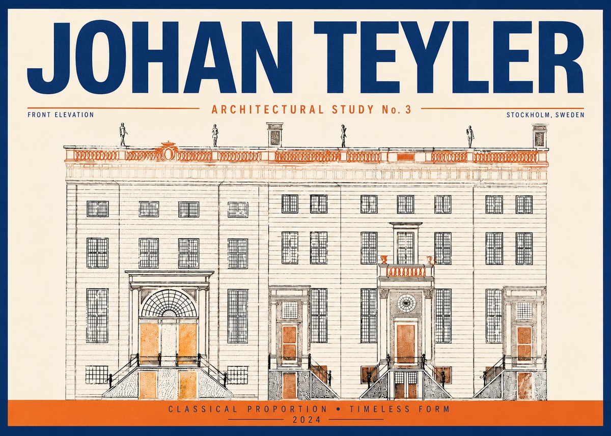 Johan Teyler Architectural Study VI No4 - Affiche