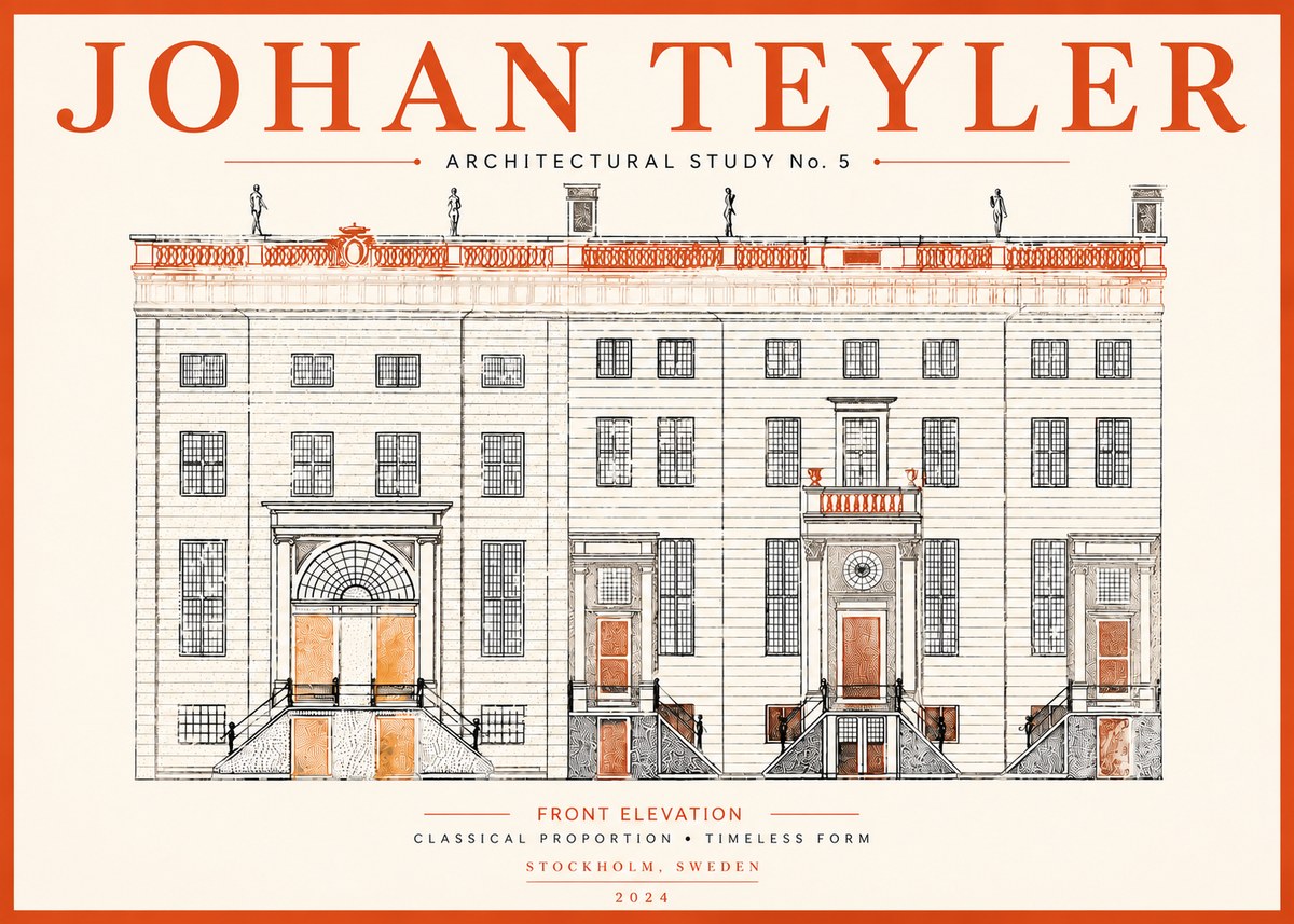 Johan Teyler Architectural Study VI No6 - Affiche