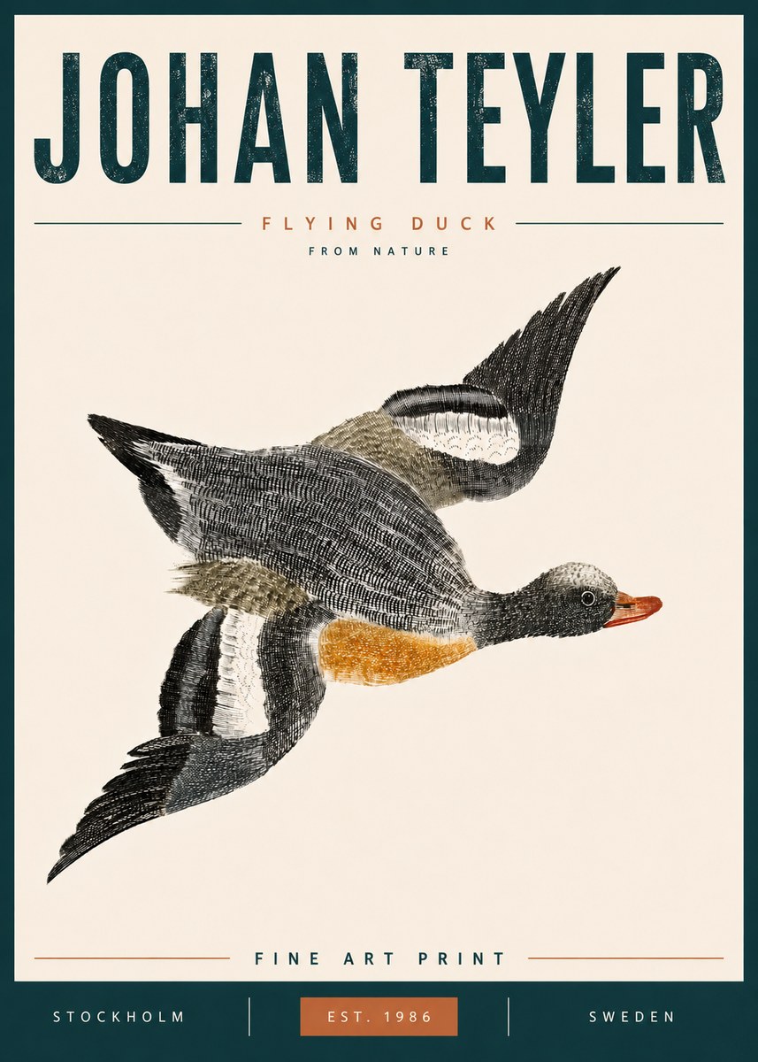 Johan Teyler Flying Duck No6 - Affiche