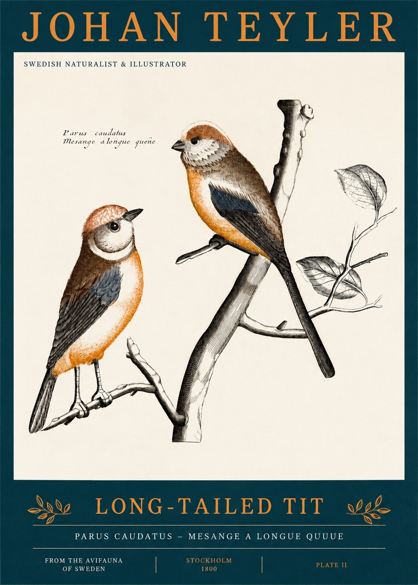 Johan Teyler Long-tailed Tit No2 - Affiche