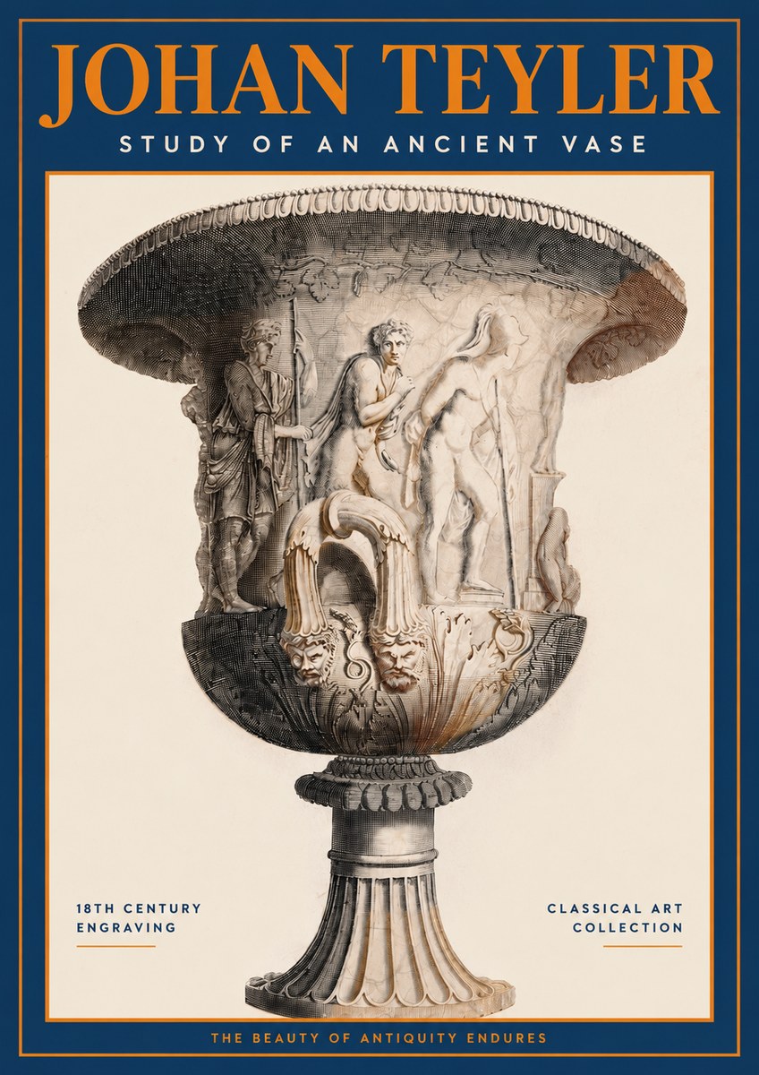 Johan Teyler Study of an Ancient Vase No2 - Affiche