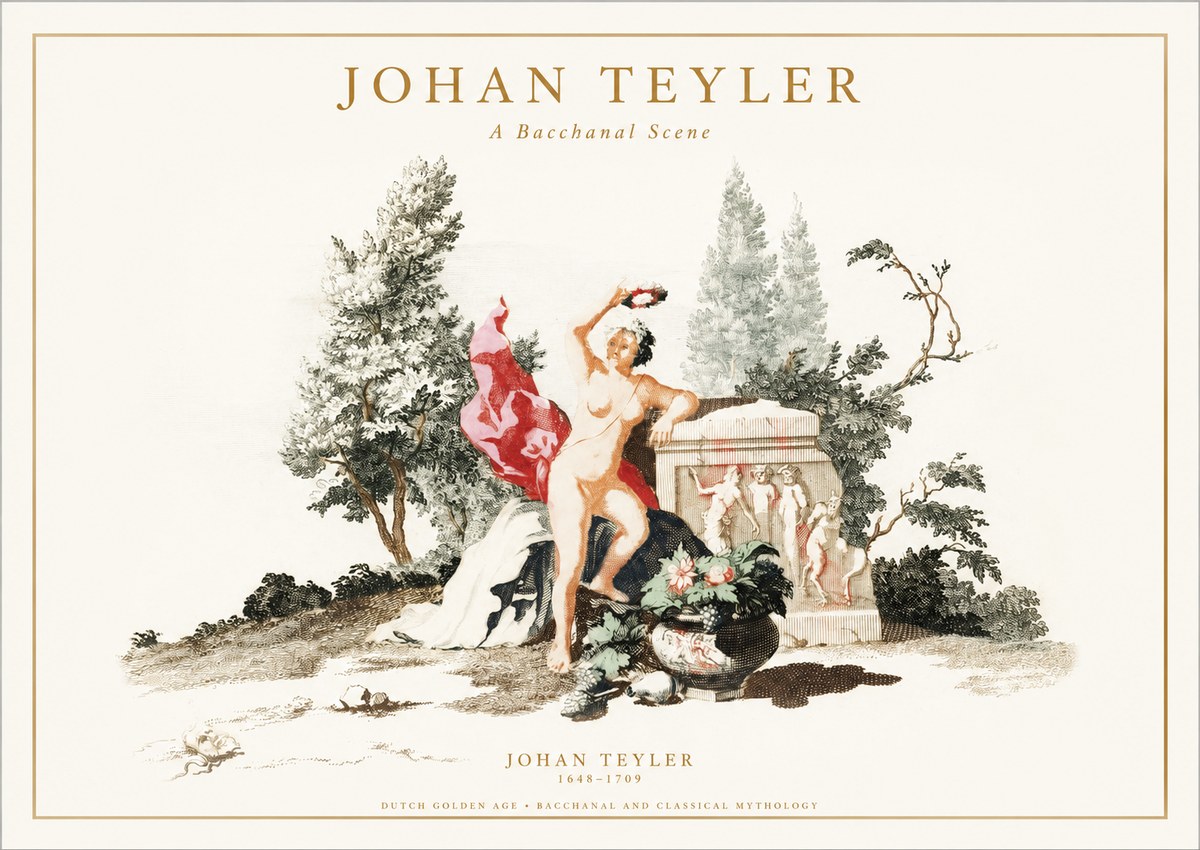 Johan Teyler A Bacchanal Scene No1 - Affiche