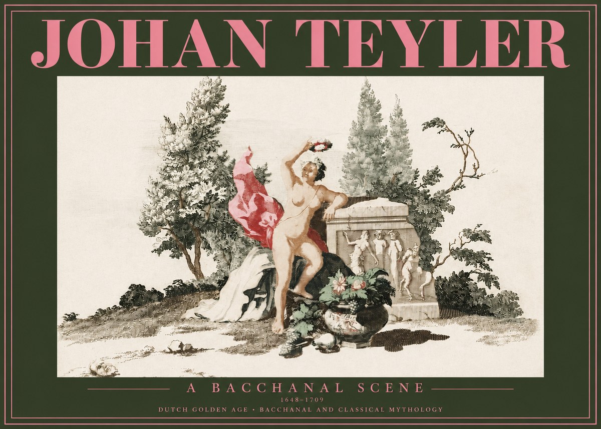 Johan Teyler A Bacchanal Scene No2 - Affiche