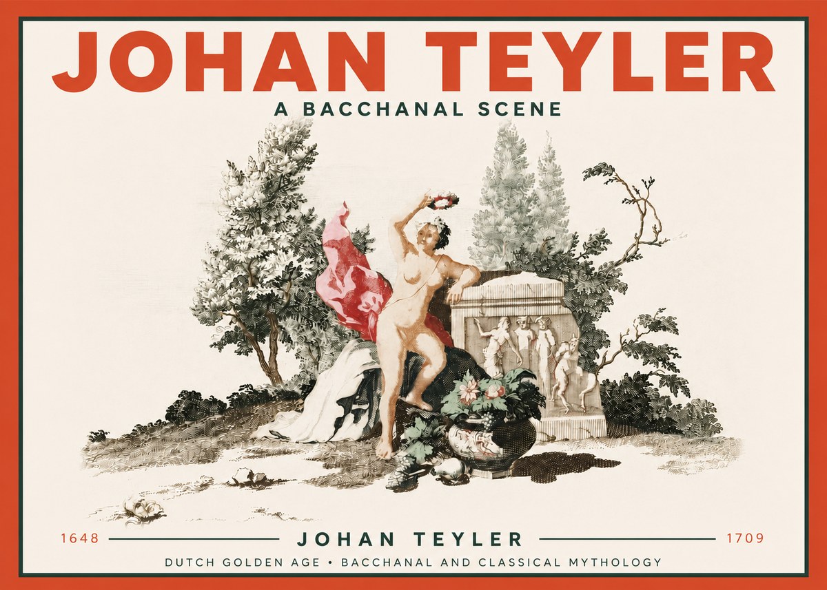Johan Teyler A Bacchanal Scene No4 - Affiche