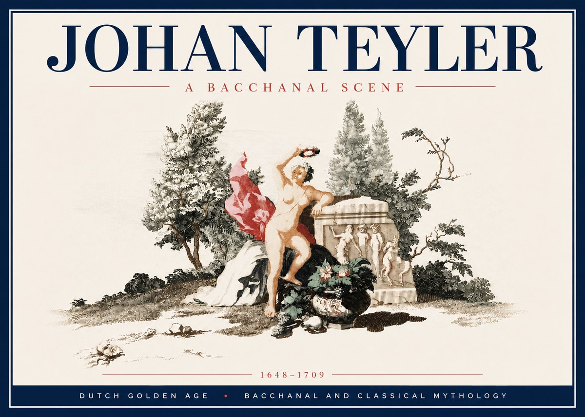 Johan Teyler A Bacchanal Scene No6 - Affiche