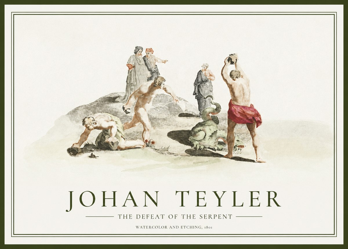 Johan Teyler Study of Ulysses and Polyphemus No2 - Affiche