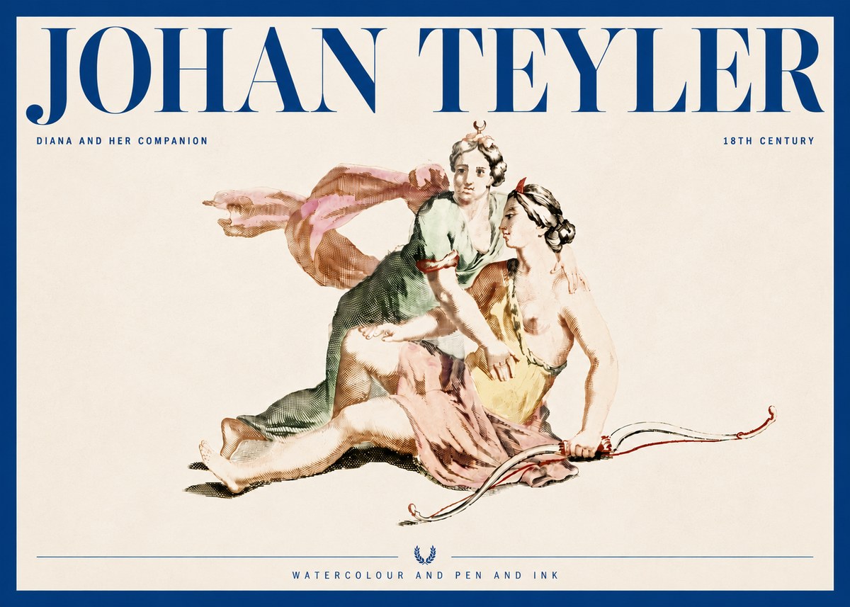 Johan Teyler Diana and Her Companion No4 - Affiche