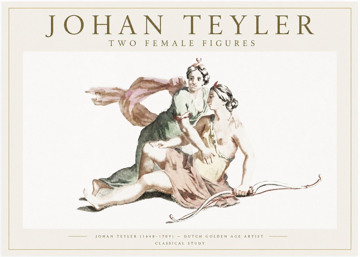 Johan Teyler Diana and Her Companion No6 - Affiche