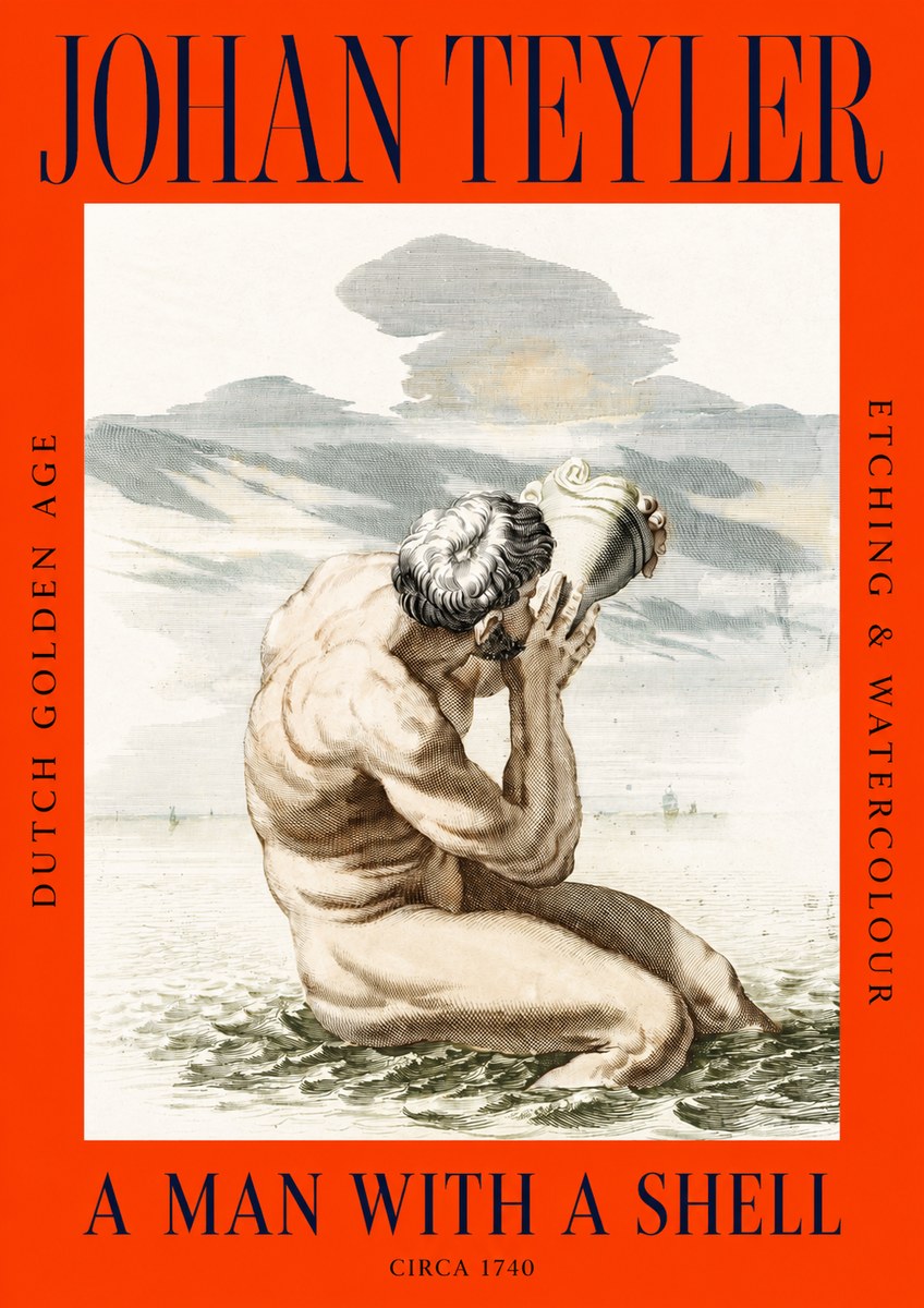 Johan Teyler A Man with a Shell No2 - Affiche