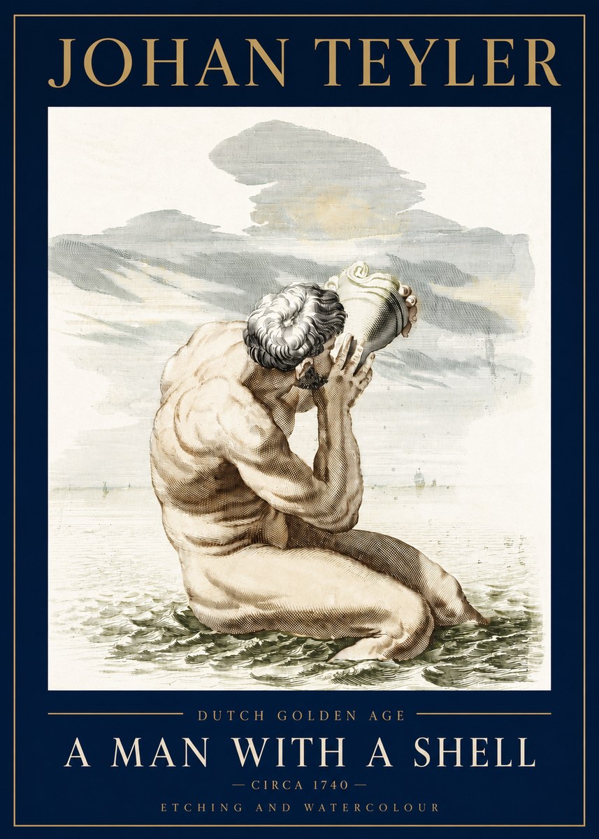 Johan Teyler A Man with a Shell No3 - Affiche