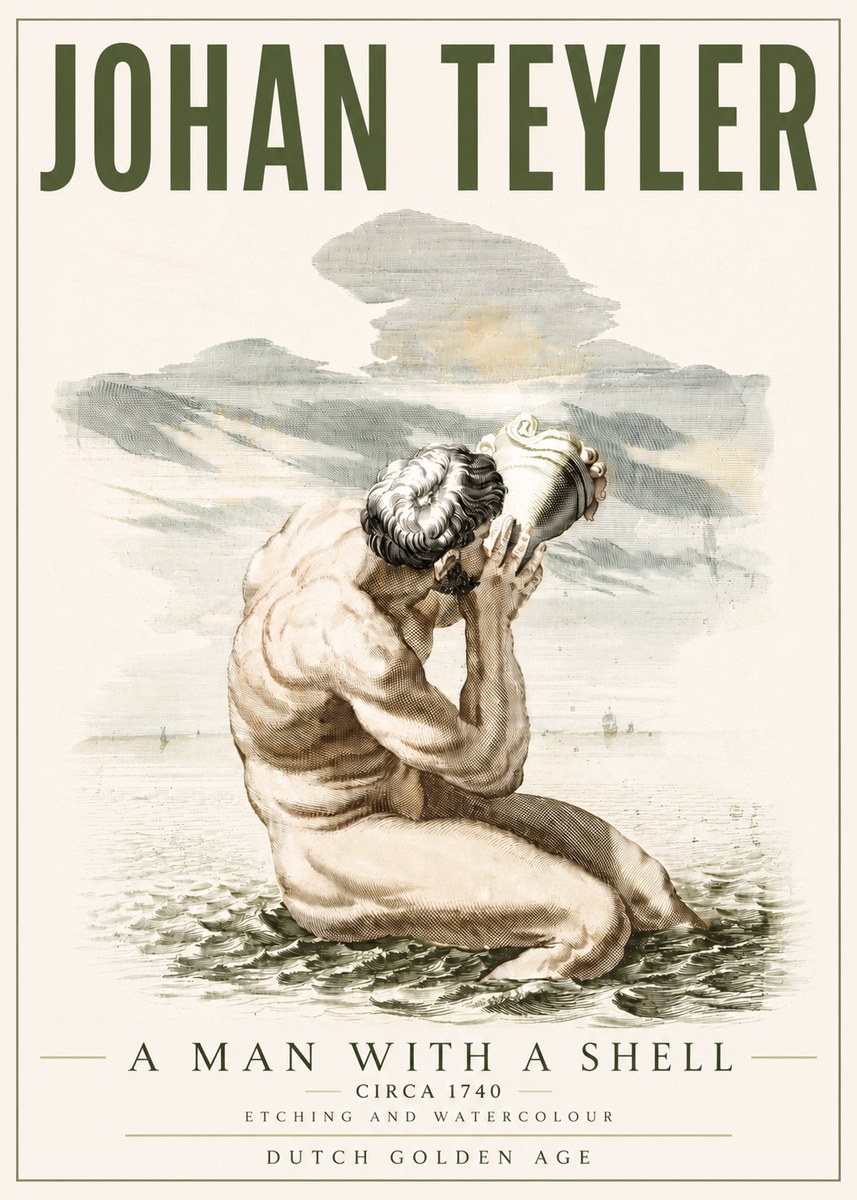 Johan Teyler A Man with a Shell No4 - Affiche