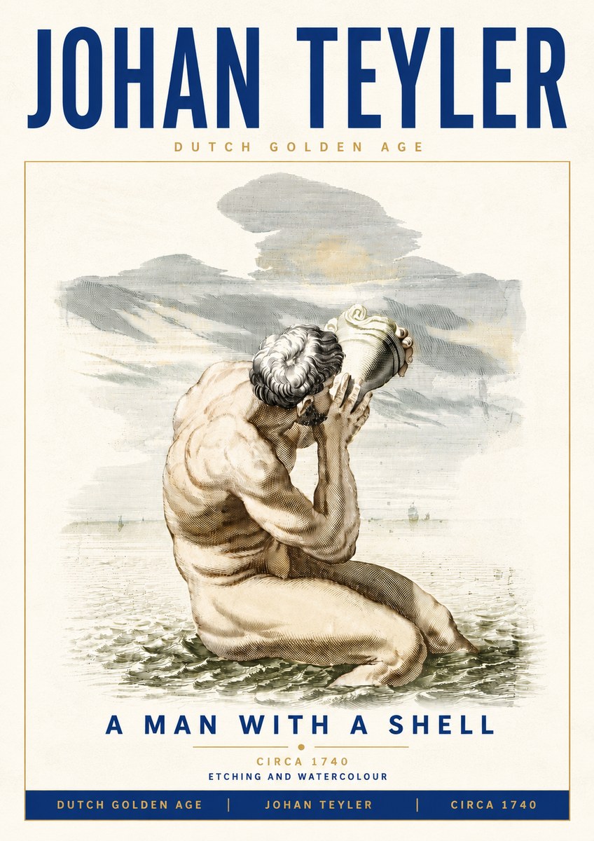 Johan Teyler A Man with a Shell No6 - Affiche